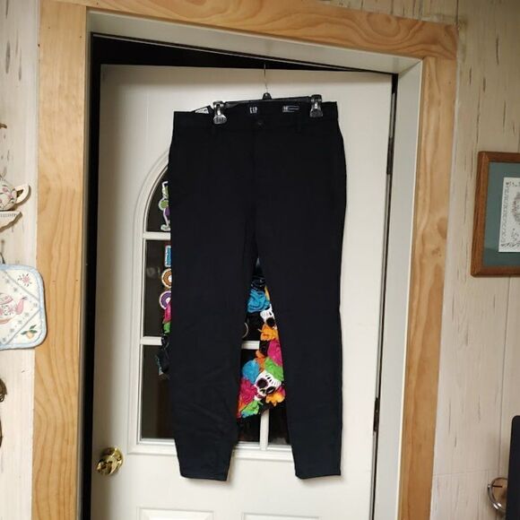 New Gap Black Stretch Skinny Pants Size Women's 14 - Picture 1 of 3